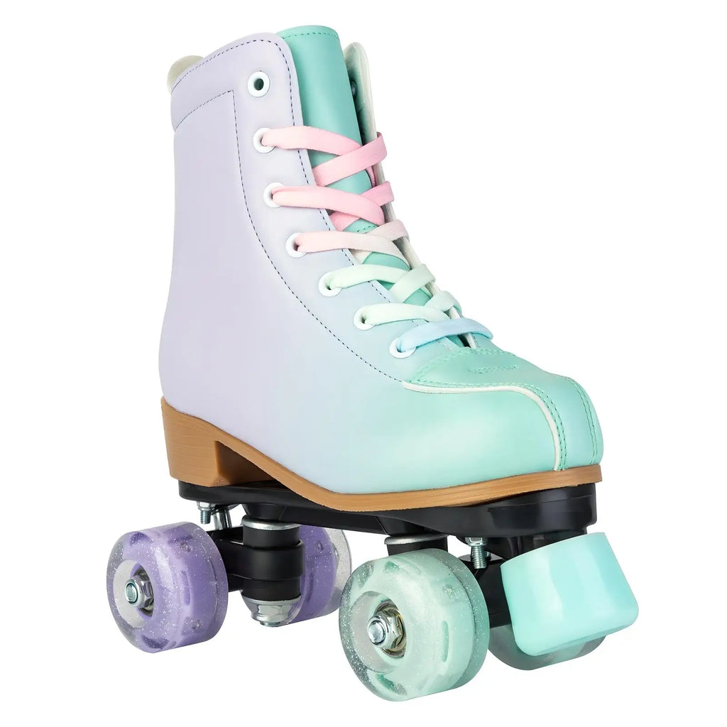 size 32 -41 Leather Double Row Roller Skates Inline Skate Shoes 4 Wheels Sneakers Women Men Adults Outdoor Sports Ice Skating