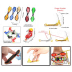 Plastic Fingerboard Toys with Scooter Roller Skating Shoes Tools Wooden Skateboard Platform Finger Skteboard Kits for Kids