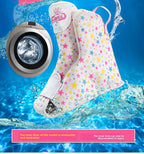 Flash Double Row Roller Skates Shoes Children's Speed Ice Skates Beginner 4-wheel Roller Skates Adjustable Size Rollers for Kids