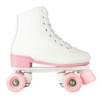 size 32-40 White Roller Skates for Women PU Leather Sneakers Flash Wheels Shoes for Beginners Teens for Woman Girls Boys Adult