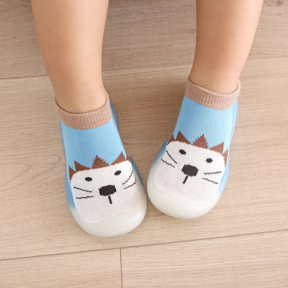1 Pair Baby Shoes Spring Autumn Cotton Anti-Slip First Shoes Baby Toddler Shoes Cartoon First Walker Kids Soft Rubber Sole Shoe