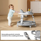 6-30 months old baby foldable baby walker multi-functional baby walking aid cart with music disc baby walker anti-slip cart