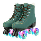 Pink Purple Blue Women Double Row Roller Skates Leather Breathable 4 wheel Sliding Skating Rollers sneakers size 31 32 33 34 35