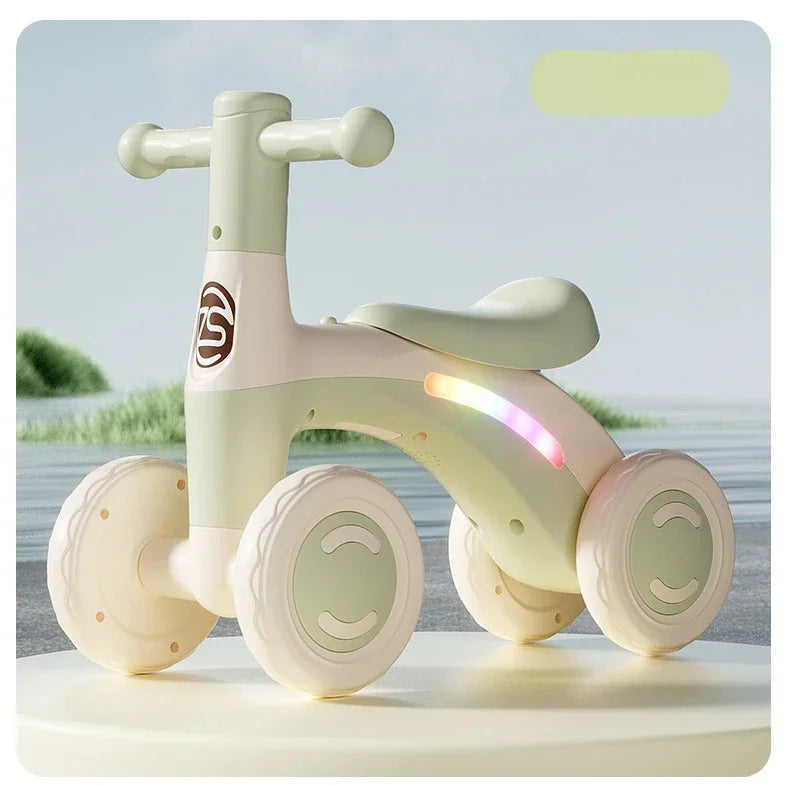 Riding Toy Balance Bike Silent Glider Learning Walker Children's Training Riding Belt Safety Wheel Indoor Outdoor Birthday Gift