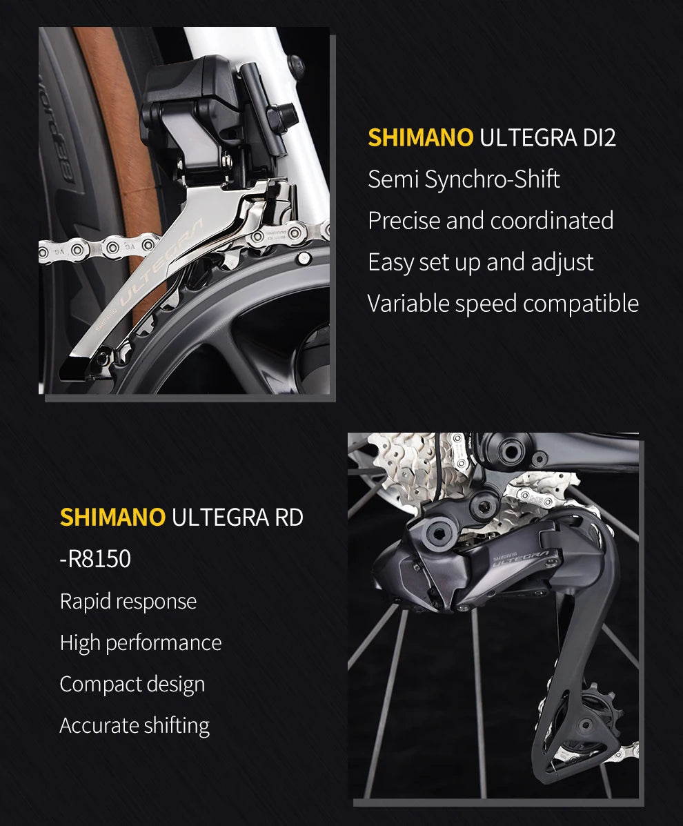 SAVA  Full Carbon Fiber electronic shifting Road Bike with SHIMAN0 ULTEGRA 8170 Di2 Race Class Road Bike 7.2kg