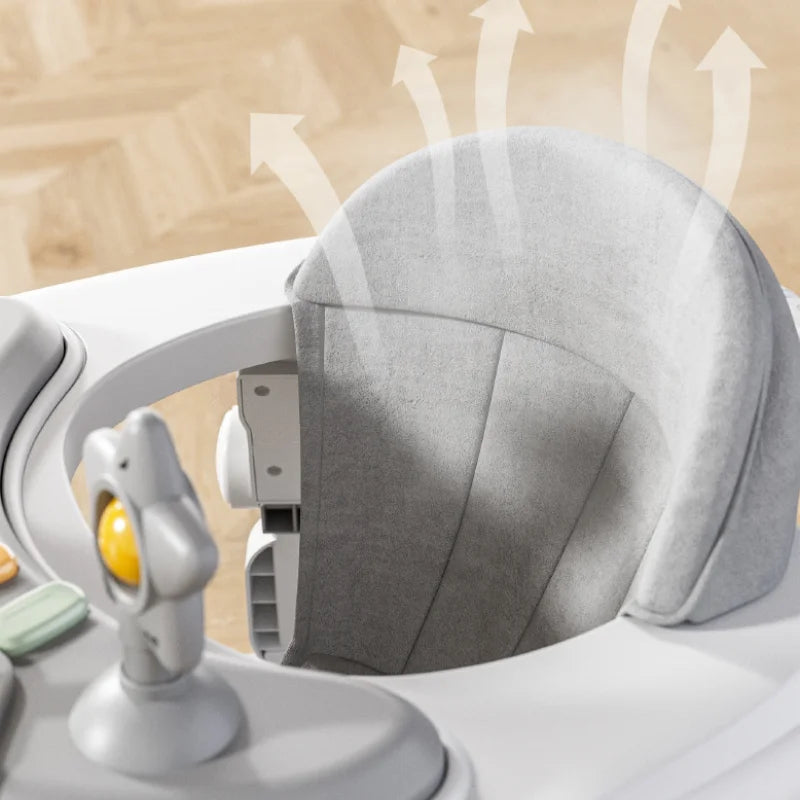 6-30 months old baby foldable baby walker multi-functional baby walking aid cart with music disc baby walker anti-slip cart