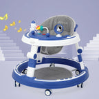 Foldable and adjustable baby multi-function walker Newborn learning cart with music with wheels and seats