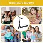 Professional Finger Skateboard Kit Mini Foldable Scooter Toy for Kids & Adults Stunt Tricks Training Set Cool Birthday Gift
