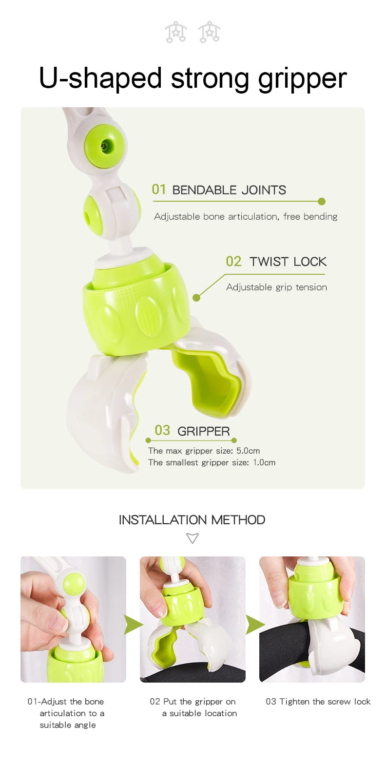 Baby Stroller Arch Mobile Adjustable Musical Cirb Mobile Toys  Versatile Activity Toy Bar for Baby Bouncer Infant Car Seat Toys