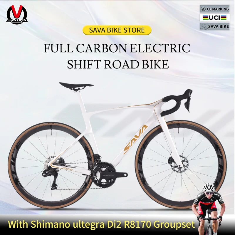 SAVA Dream Maker Full Carbon Road Bike Electronic Shift SHIMAN0 Ultegra 8170 Di2 24-Speed 7.4kg Race Bike