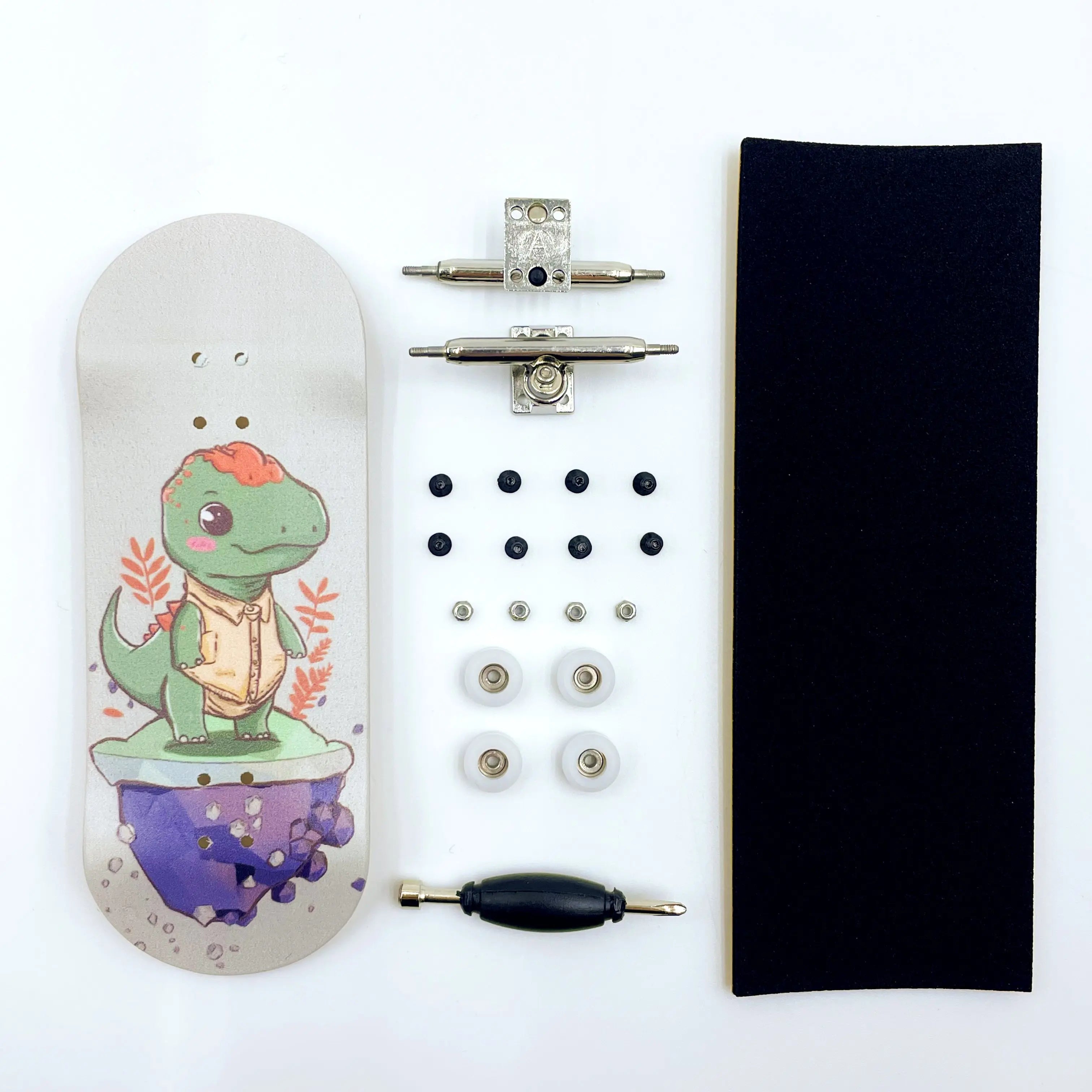 34mm Fingerboard Set Professional Wooden Deck Single Axle Truck CNC Wheels Complete Mini Finger Skateboard