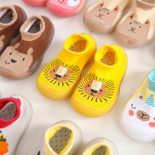 1 Pair Baby Shoes Spring Autumn Cotton Anti-Slip First Shoes Baby Toddler Shoes Cartoon First Walker Kids Soft Rubber Sole Shoe