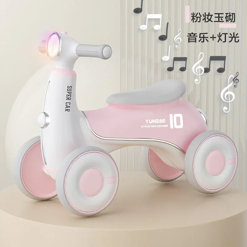Children's Balance Car Pedalless 1 To 3 Years Old Four-wheeled Baby Sliding Scooter Boys Girls Baby Walkers