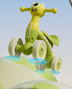 Baby Cartoon Glider Bike Toddler Balance Training 4 Wheels Scooter Outdoor Ride on Toys Baby Walker Gifts for Children Aged 1-3