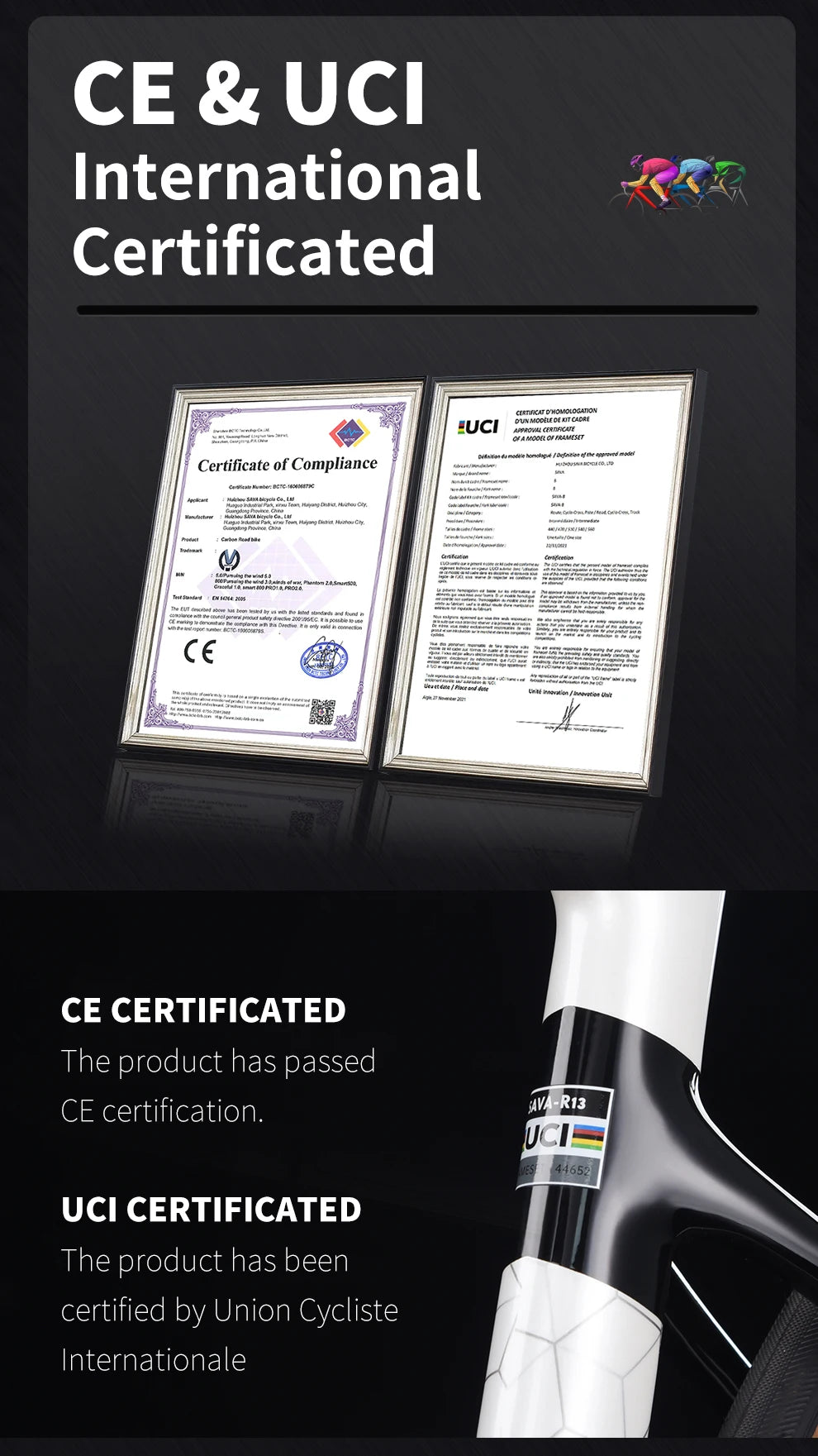 SAVA  Full Carbon Fiber electronic shifting Road Bike with SHIMAN0 ULTEGRA 8170 Di2 Race Class Road Bike 7.2kg