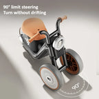 Kids Balance Bike Ride-on Motorcycle Toddler Balance Bike with Music & Lights Sturdy Non-Tip Design Quiet Wheels for Boys Girls