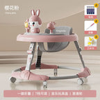 Baby Walker 7-speed Adjustable Music Multi-function Anti-O-leg Anti-rollover Folding Baby Walker for 6-18 Months