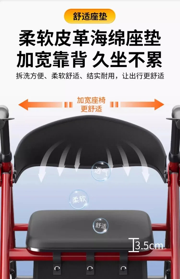 Elderly walker multifunctional assisted walking elderly dedicated walking aid hand push scooter