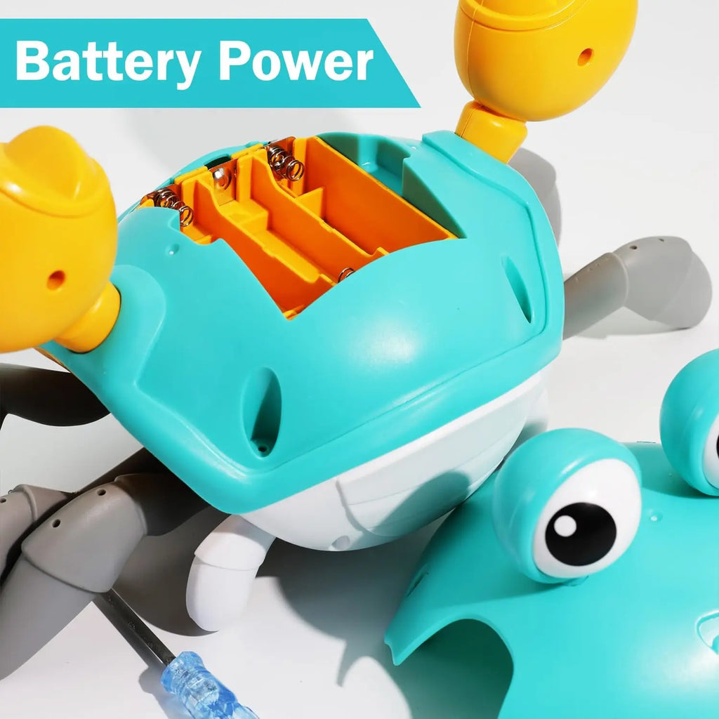 Induction Escape Crab Electric Pets Musical Toys Toddler Crawling Baby Walker Crab Interactive Toys for Children Gifts