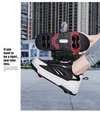 Detachable Wheel Roller Skate Shoes Children's Speed Roller Skates Boys' Sports Racing Sneaker with 2 Wheels Ice Skating Shoes