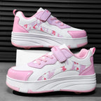 Roller Skate Shoes Kids Snickers With Wheels Children Rollerskates Fashion Outdoor Sports Shoes Girls Boys Gifts For Kids