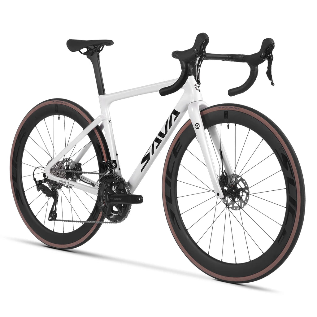 SAVA F20 Carbon Fiber Road Bike, Equipped with 105 R7120 24-Speed Groupset and Hydraulic Disc Brakes Adult Race Bike