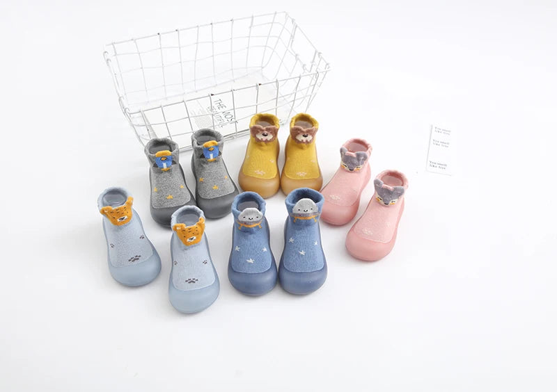1 Pair Baby Shoes Spring Autumn Cotton Anti-Slip First Shoes Baby Toddler Shoes Cartoon First Walker Kids Soft Rubber Sole Shoe