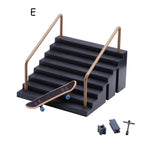 Finger Skateboard Skatepark Mini Ramp Skateboarding with Metal Wheels Finger Teck Toys for Finger Sport Game