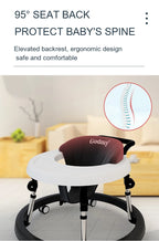 5-18M Baby Walker With Wheels Baby Toddler Foldable Multifunctional Anti-Rolling Anti-O-Leg Walker Height Adjustable Seat