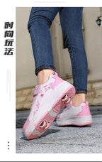 Roller Skate Shoes Kids Snickers With Wheels Children Rollerskates Fashion Outdoor Sports Shoes Girls Boys Gifts For Kids