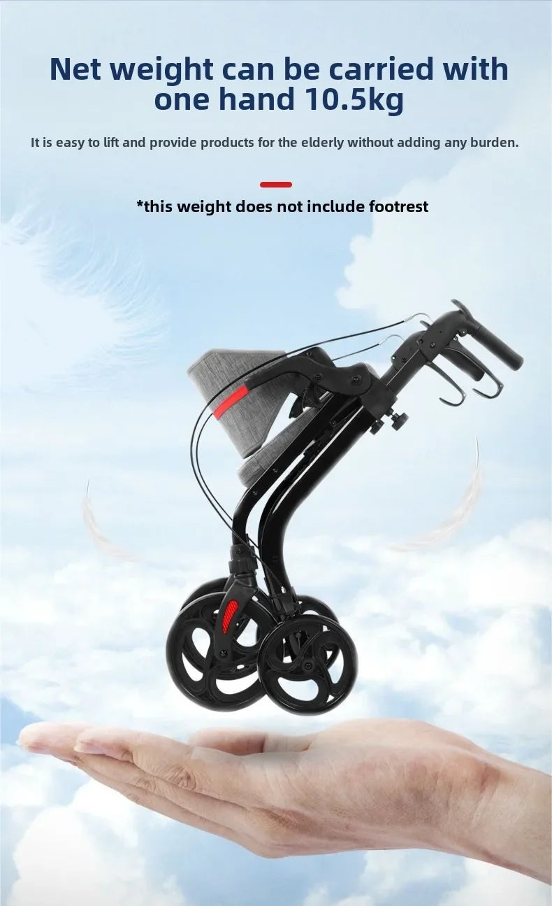 Wheelchair walker special assisted walking for the elderly, rehabilitation walking car, elderly people can push or sit