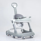 3 in 1 Foldable Baby Walker Anti Tip Toddler Push Walker with Removable Feeding Tray No Battery Anti O Leg