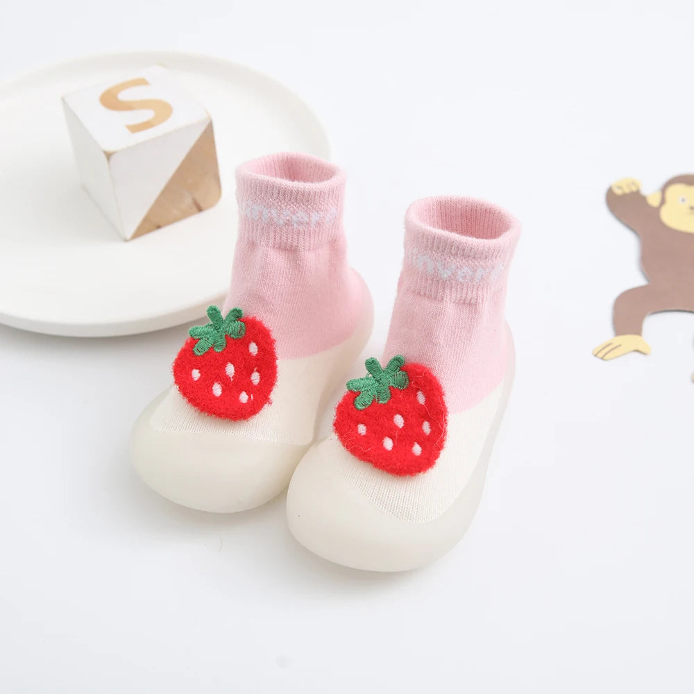 1 Pair Baby Shoes Spring Autumn Cotton Anti-Slip First Shoes Baby Toddler Shoes Cartoon First Walker Kids Soft Rubber Sole Shoe