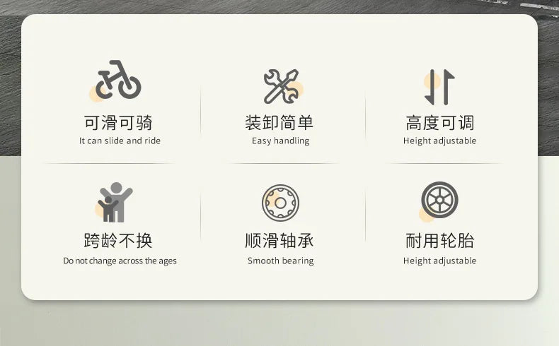 Baby Fiets Children's Bicycle Balance Two-in-One 1-3-6 Years Old Baby Boys and Girls Bike Toddler