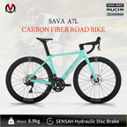 SAVA A7L Low-Priced Carbon Fiber Road Bike with SENSAH 7120 Kit 24 Speed Lightweight 8.9kg Road Bike Race Bike