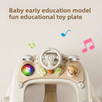 New 4-in-1 Multifunctional Baby Walker Anti-Bow Legs Anti-Tip Design 360° Swivel Silent Wheels Suitable 6-18 Months Solid Color