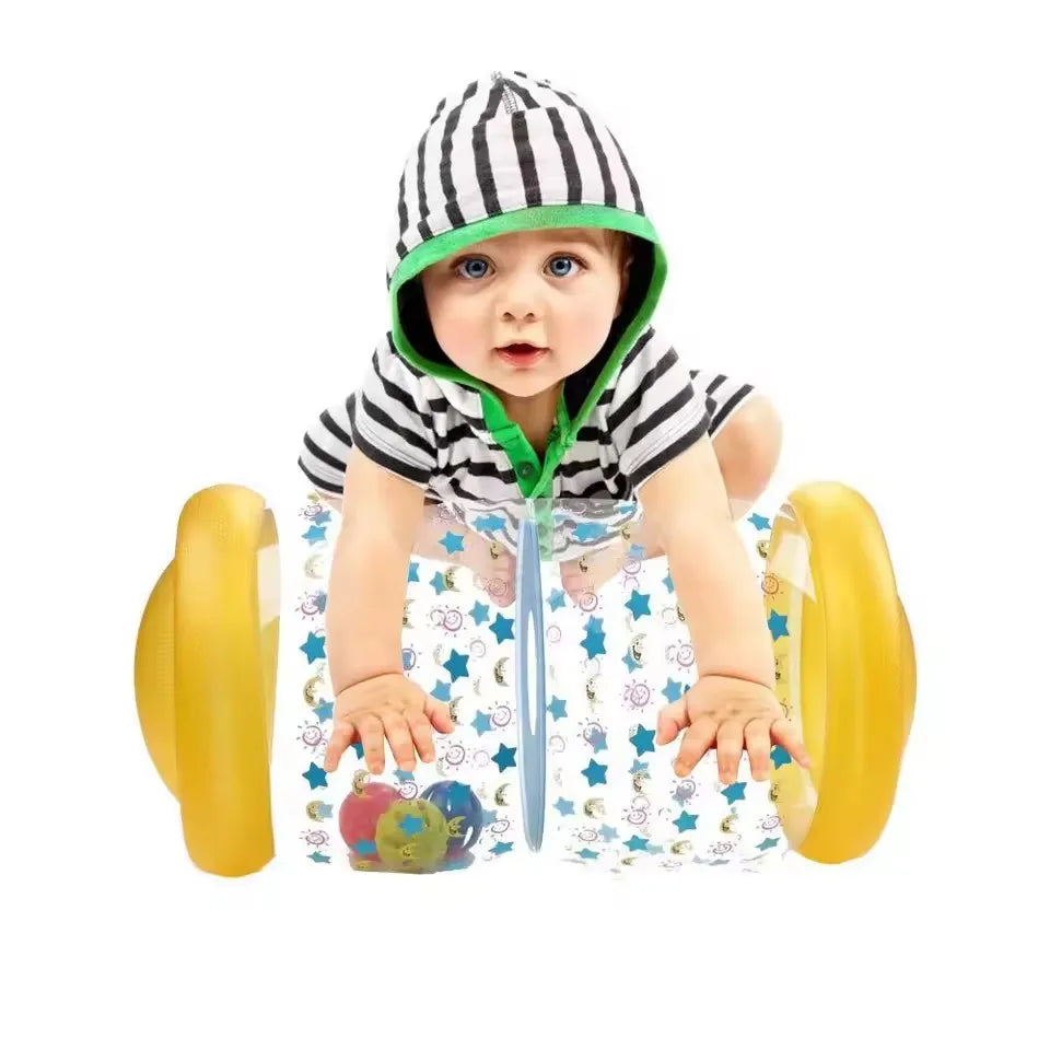 Baby Crawling Roller Inflatable Toy With Bell Learning To Walk Walker Activity Early Education Toy