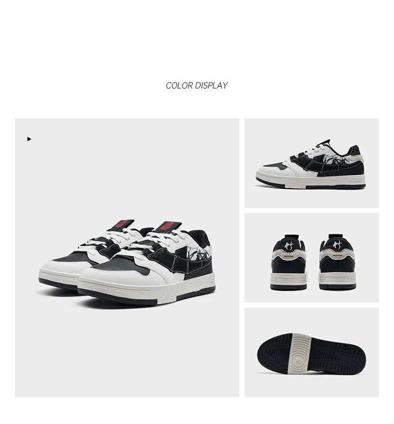 Xtep STEP-1 Skateboarding Shoes For Men 2024 Autumn Street Style Skate Shoes Durability  Comfortable Sneakers 976319310043