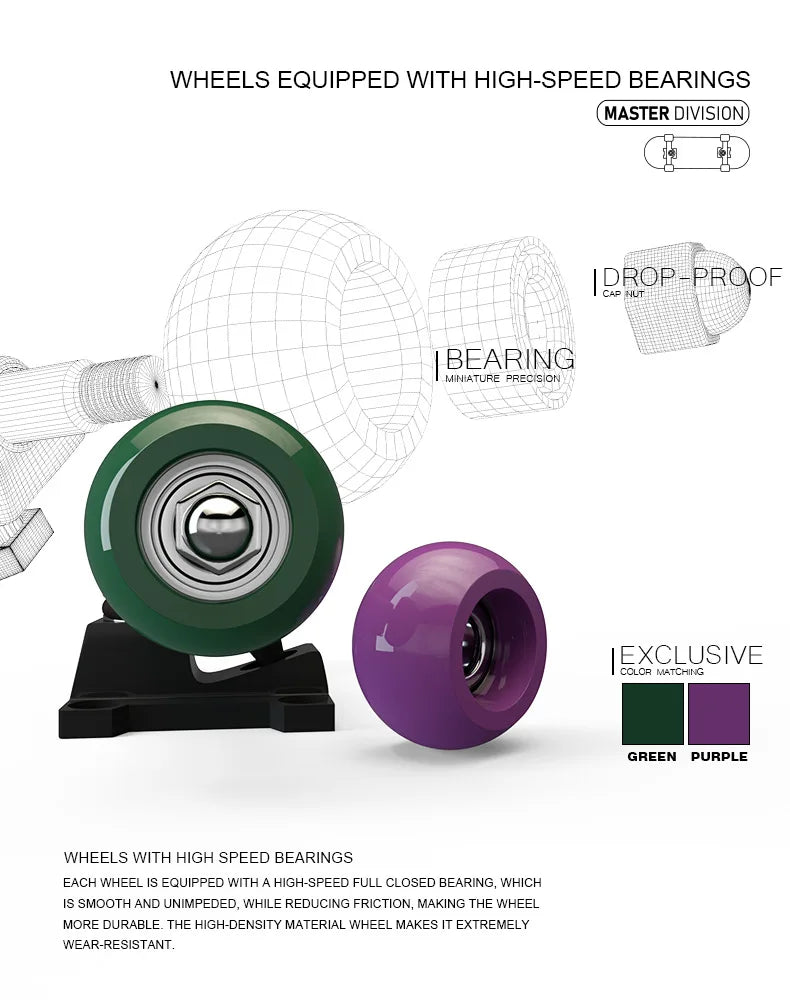 Wooden Professional Finger Skateboards DIY Toys Skate Park Tech Parts Deck Stunt Metal Bracket Bearing Wheel Tabletop Toys Gifts