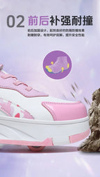 Roller Skate Shoes Kids Snickers With Wheels Children Rollerskates Fashion Outdoor Sports Shoes Girls Boys Gifts For Kids