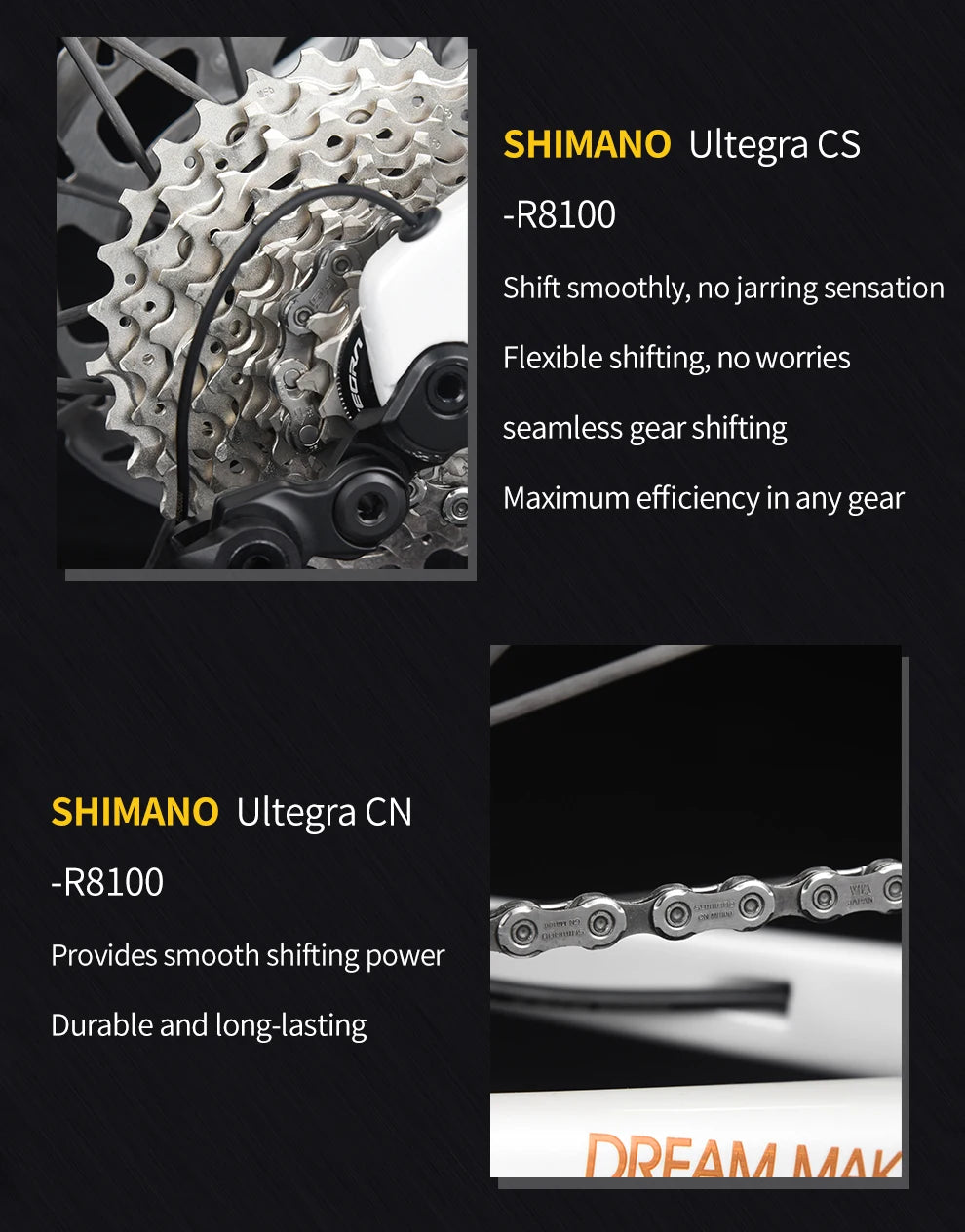 SAVA Dream Maker Full Carbon Road Bike Electronic Shift SHIMAN0 Ultegra 8170 Di2 24-Speed 7.4kg Race Bike