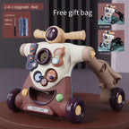 Baby Walker Push Ride On Toy 3 in 1 Learning Walking Trainer Musical Activity Stroller for Infants Toddlers Kids