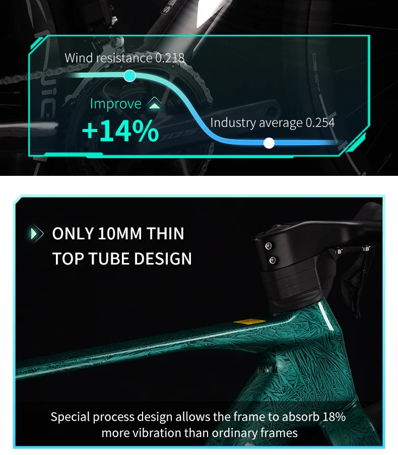 SAVA SLR7 High-End Full Carbon Fiber Road Bike with SHIMAN0 7170 DI2 Kit Competition-Class Road Bike Race Bike