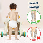 Versatile 5-in-1 Design Baby Walker Portable Toddler Trolley with Toys  6-12 Months Sit-to-Stand Learning Walker