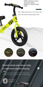 New Detachable Children's Balance Bike Pedalless Bike 2 To 6 Years Old Child Scooter 12-inch Sliding Balance Bike Flash Wheel