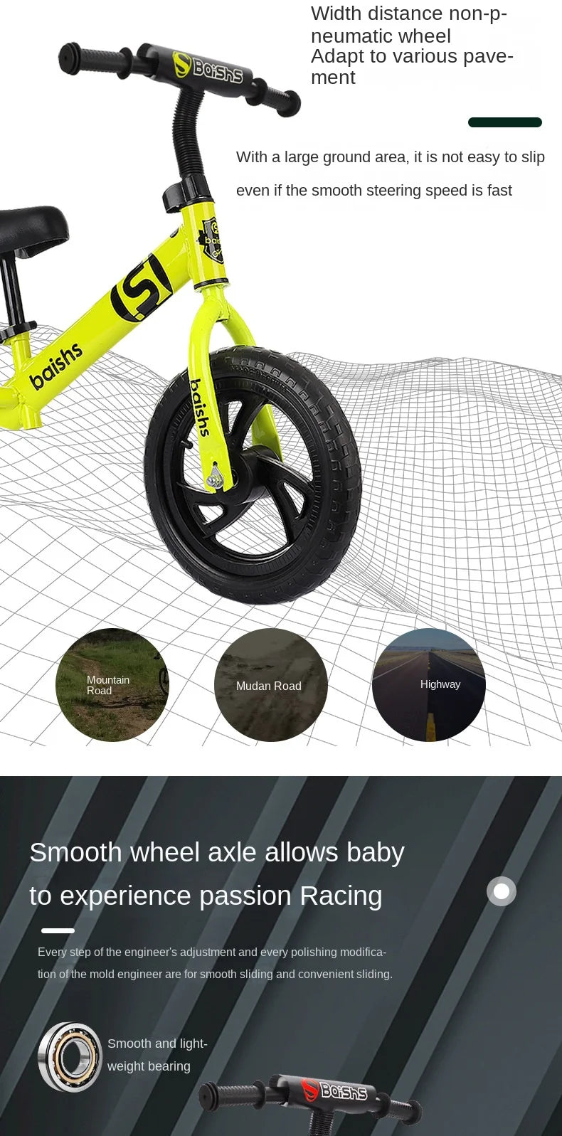 New Detachable Children's Balance Bike Pedalless Bike 2 To 6 Years Old Child Scooter 12-inch Sliding Balance Bike Flash Wheel