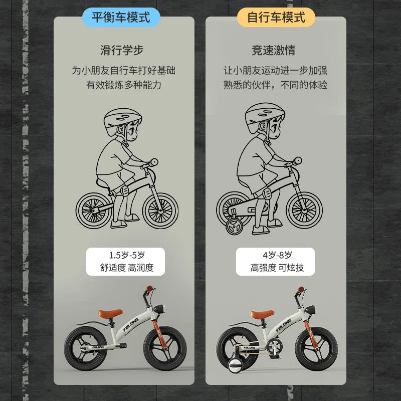 Baby Fiets Children's Bicycle Balance Two-in-One 1-3-6 Years Old Baby Boys and Girls Bike Toddler