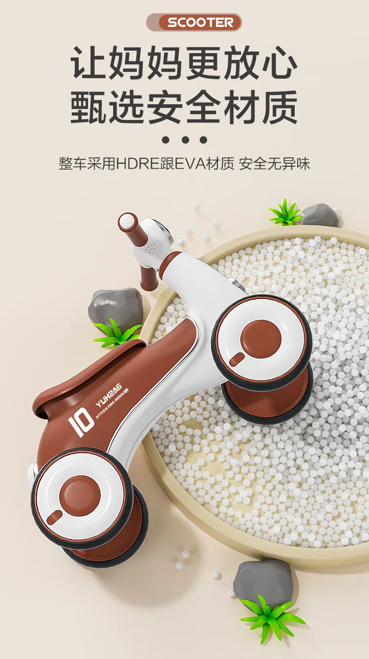 Children's Balance Car Pedalless 1 To 3 Years Old Four-wheeled Baby Sliding Scooter Boys Girls Baby Walkers