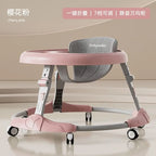 Baby Walker 7-speed Adjustable Music Multi-function Anti-O-leg Anti-rollover Folding Baby Walker for 6-18 Months