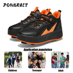 New Boys' 2 Wheel Dual-use Luminous Roller Skates For Boys And Girls Students Outdoor Wheeled Sports Shoes